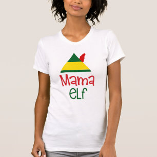Mama Elf Christmas Holiday Family Fun T-Shirt
