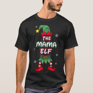 Mama Elf Christmas Pajamas Pjs Matching Family Gro T-Shirt