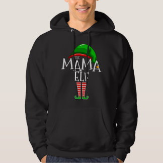 Mama Elf Family Matching Christmas Gift Grandma Fu Hoodie