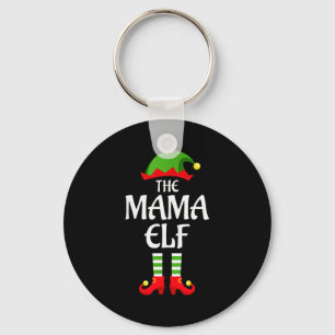 Mama Elf Family Matching Group Christmas Key Ring