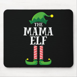 Mama Elf Matching Family Group Christmas Party Mum Mouse Pad