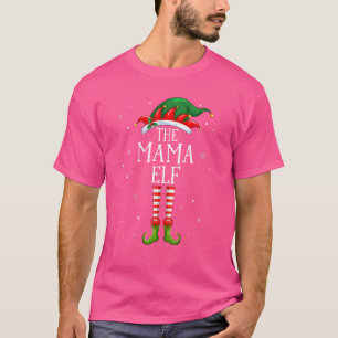 Mama Elf Matching Family Group Christmas Party Paj T-Shirt
