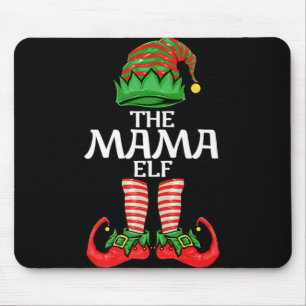 Mama Elf Mother Christmas Family Matching Group Pr Mouse Pad