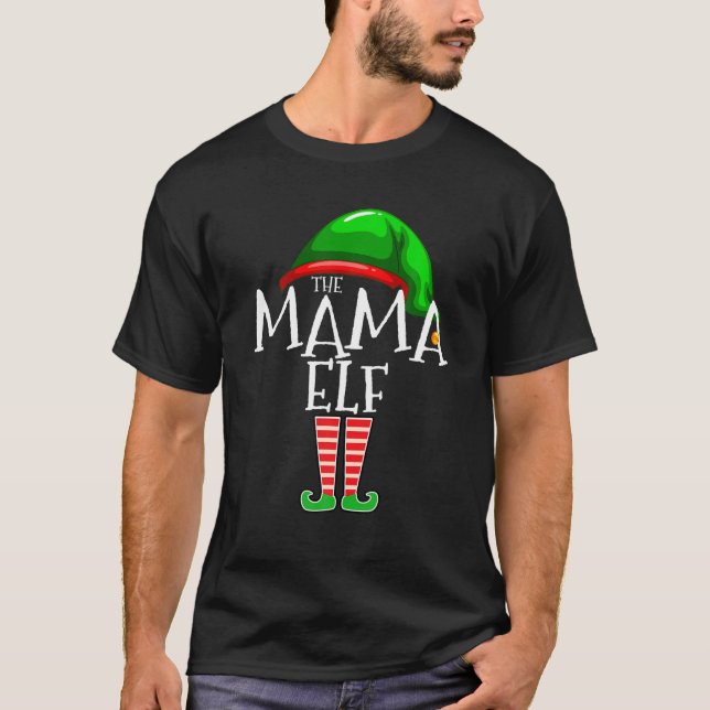 Mama Elf Shirts Pajama Family Matching Group Chris (Front)