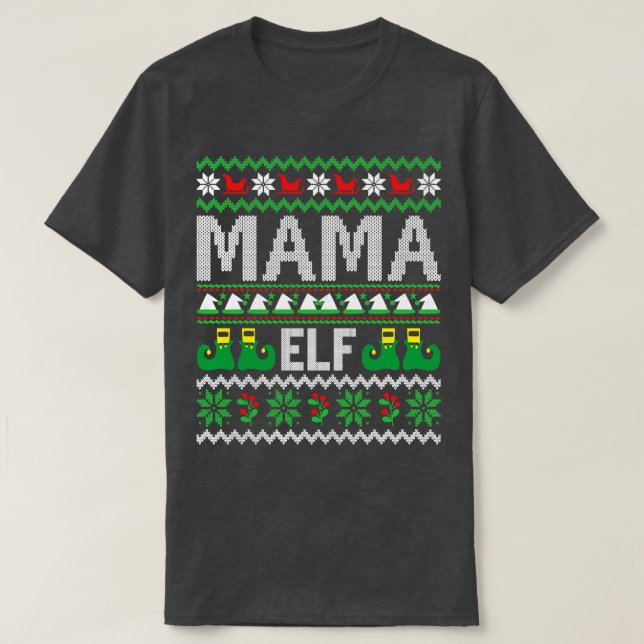 Mama Elf T-Shirt (Design Front)