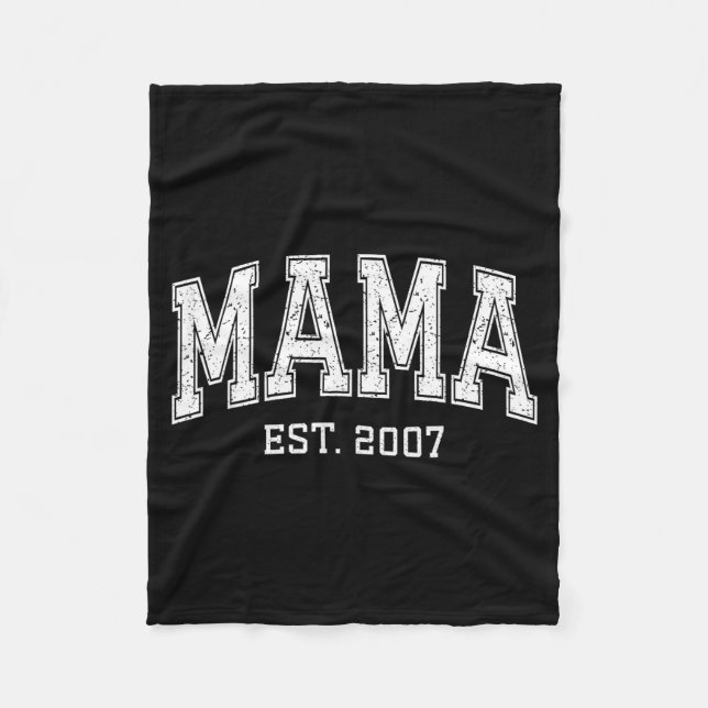Mama Est 2007 Mom D Mothers Day Ized  Fleece Blanket (Front)