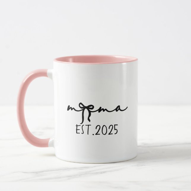 Mama Est 2025 , Personalised,Mum Mug, Custom Mug (Left)