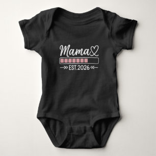 Mama est. 2026 Pregnancy Announcement Mum Baby Bodysuit