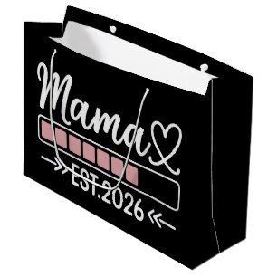 Mama est. 2026 Pregnancy Announcement Mum  Large Gift Bag