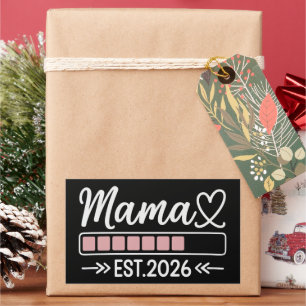 Mama est. 2026 Pregnancy Announcement Mum  Rectangular Sticker