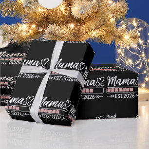 Mama est. 2026 Pregnancy Announcement Mum  Wrapping Paper