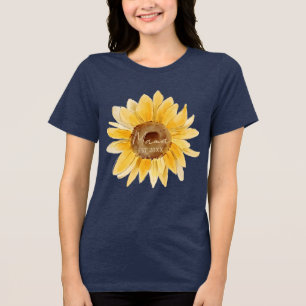 Mama Est Cute Sunflower Tri-Blend Shirt