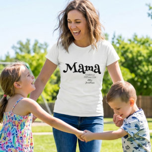 Mama Established Customised Kids Name New Mum T-Shirt