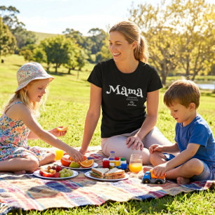Mama Established Customised Kids Name New Mum T-Shirt