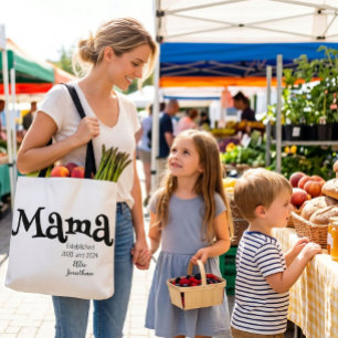 Mama Established Customised Kids Name New Mum Tote Bag