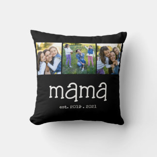 Mama Established Modern 3 Photo Cushion