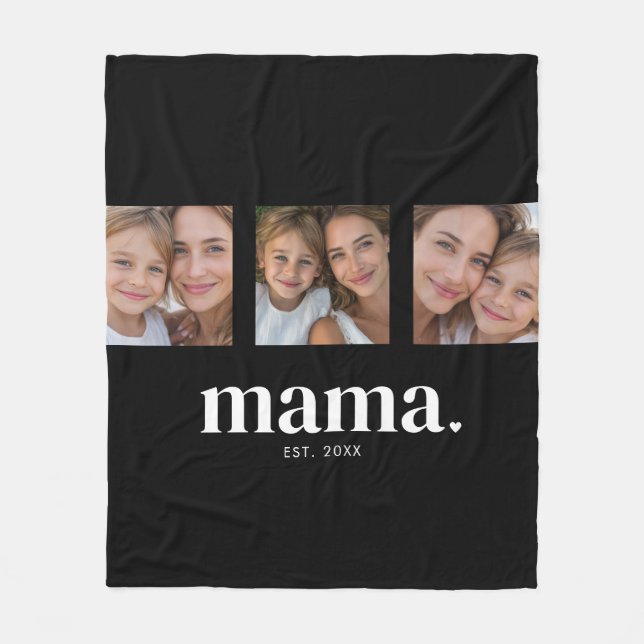 Mama Established Photo Fleece Blanket (Front)