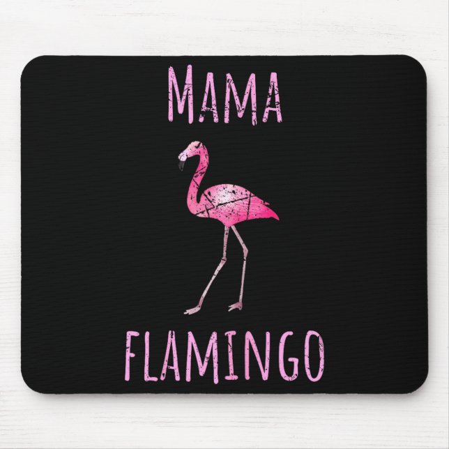 Mama flamingo summer bird tropical animal mouse pad (Front)