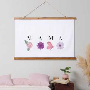 Mama Floral Butterfly, Mother’s Day & Birthday  Hanging Tapestry