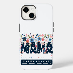 Mama Floral Heart – Boho Chic Mom Design Case-Mate iPhone 14 Case