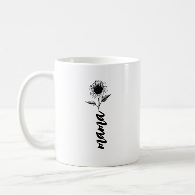 Mama flower gift coffee mug (Left)