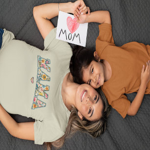 Mama Flowers Floral Heart T-Shirt