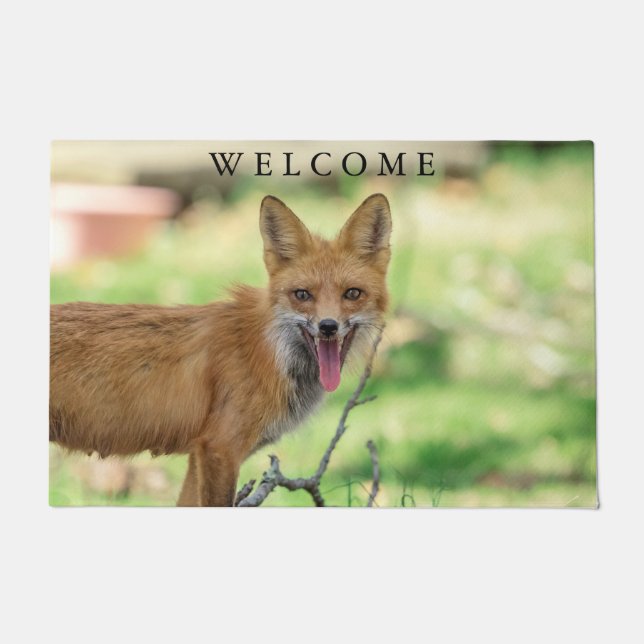 Mama Fox in the Hudson Valley Doormat (Front)