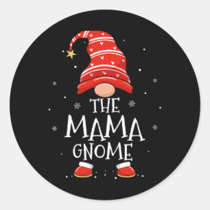Mama Gnome Xmas Family Matching Funny Christmas Gn Classic Round Sticker