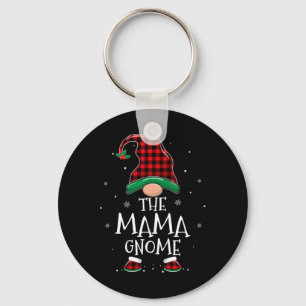 Mama Gnome Xmas Family Matching Red Plaid Christma Key Ring