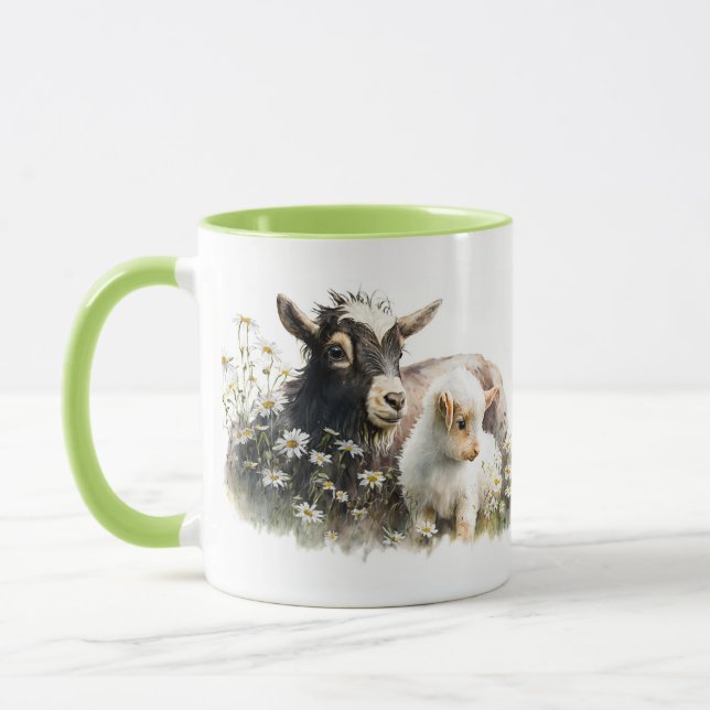 Mama Goat and Kid Mug (Left)