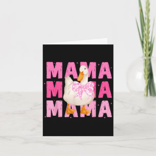 Mama goose coquette bow funny mum goose mother's card
