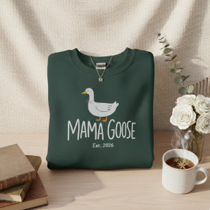 Mama Goose Minimalist Cute Motherhood Illustration Sweatshirt