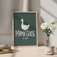 Mama Goose Minimalist Modern Motherhood Art