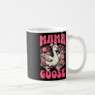 Mama Goose Mothers Day Floral Mama Silly Goose Mum Coffee Mug