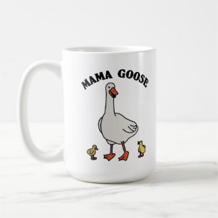 Mama Goose Mug, Cute Mothers Day Ceramic Cup, Mum  Coffee Mug