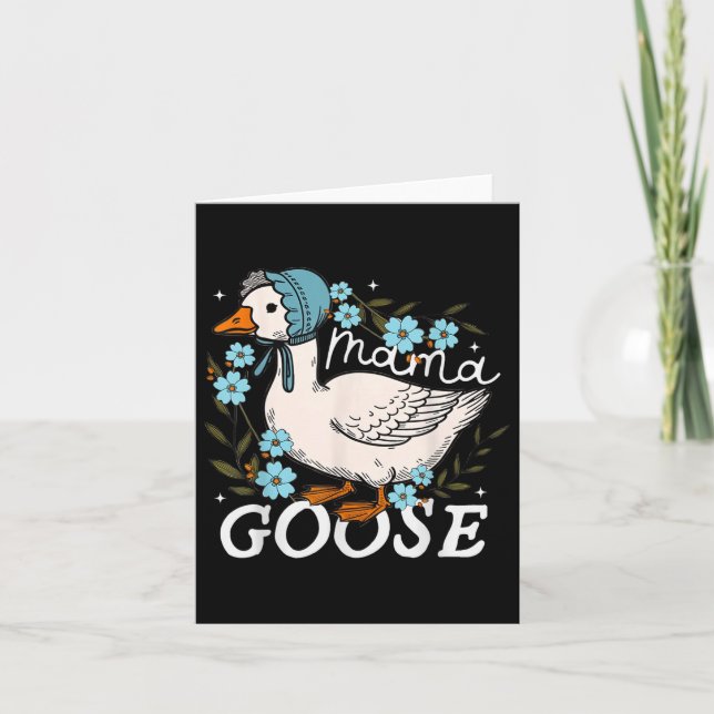 Mama Goose Mummy Joke Funny Mum Silly Mothers Day  Card (Front)