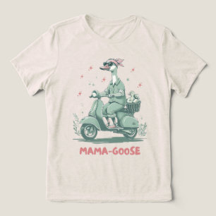 MAMA-GOOSE Scooter Tee - Fun Mom Tri-Blend Shirt