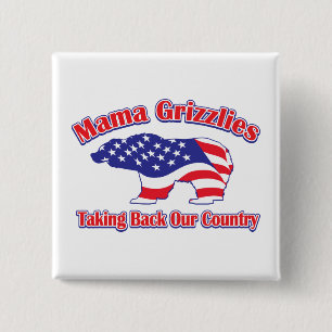 Mama Grizzlies 15 Cm Square Badge