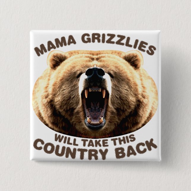 Mama Grizzlies 15 Cm Square Badge (Front)