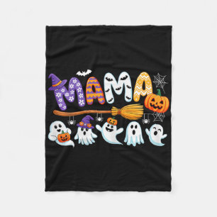 Mama Halloween Boo Ghost Horror Costume Funny Part Fleece Blanket
