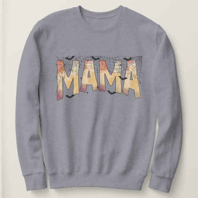 Mama Halloween Fall Theme Design  Sweatshirt (Design Front)