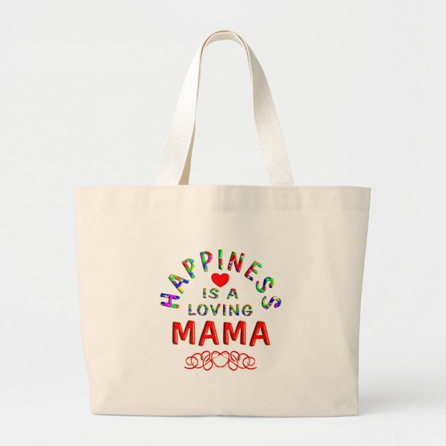 Mama Happiness Large Tote Bag (Front)