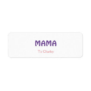 Mama happy mothers retro purple add name text vint