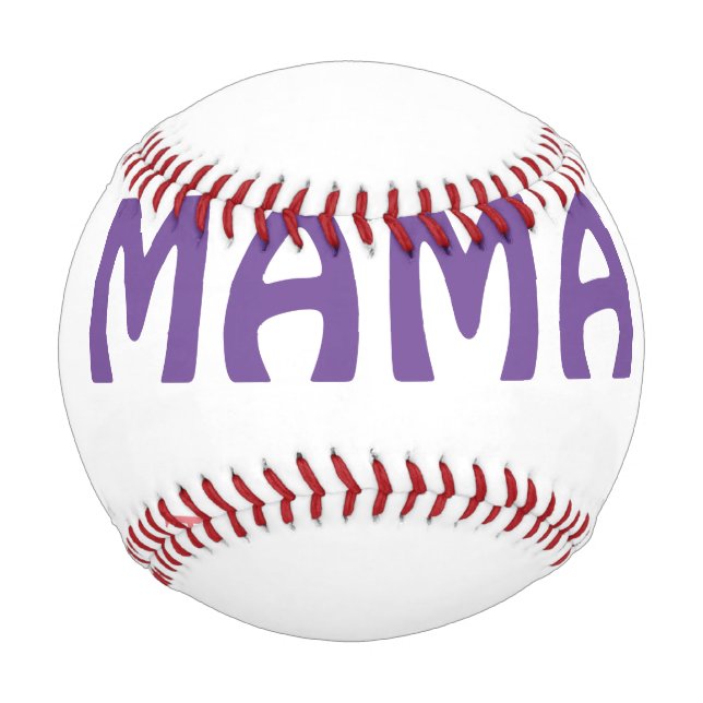 Mama happy mothers retro purple add name text vint baseball (Front)
