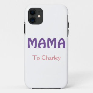 Mama happy mothers retro purple add name text vint Case-Mate iPhone case