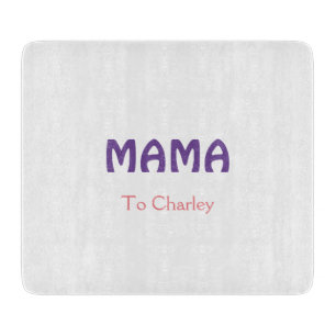 Mama happy mothers retro purple add name text vint cutting board