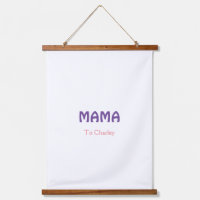 Mama happy mothers retro purple add name text vint