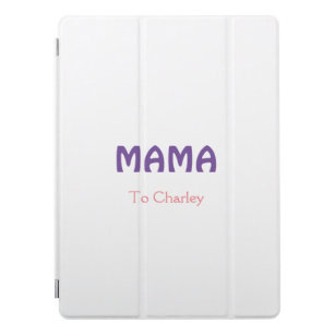 Mama happy mothers retro purple add name text vint iPad pro cover