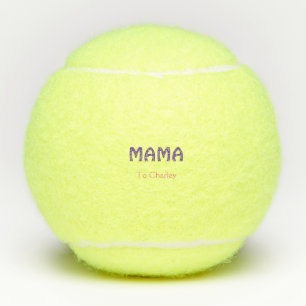 Mama happy mothers retro purple add name text vint tennis balls