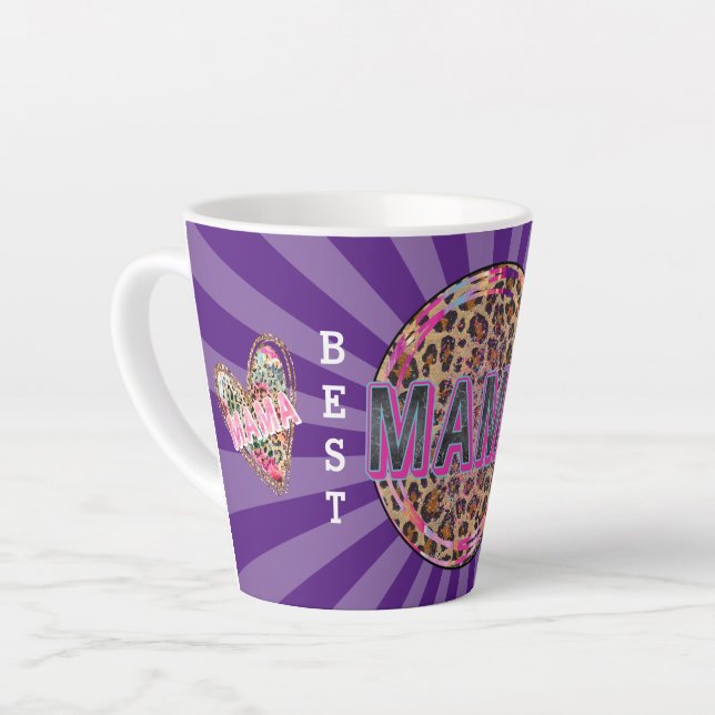 Mama Heart Customise Love Latte Mug (Left Angle)